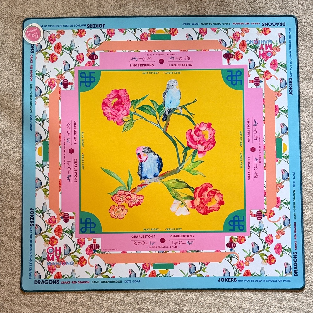 Oh My Mahjong Spring Fling by Brooke Wright Retired Instructional Mat NEW
